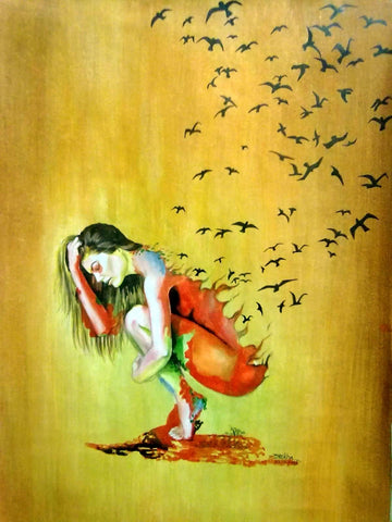 Painting - Her Desitre to fly